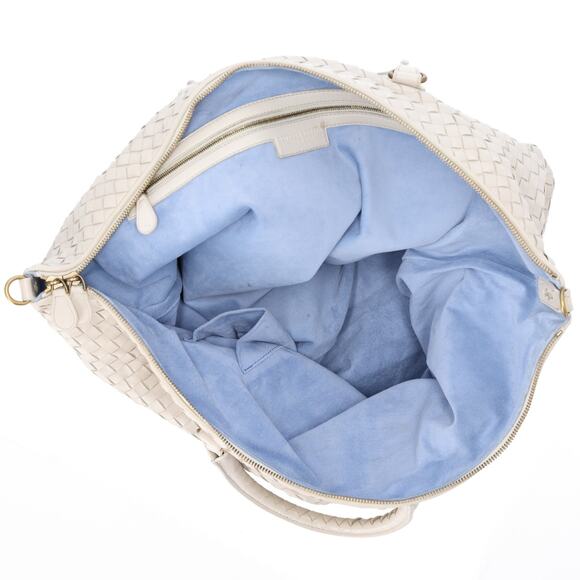 BOTTEGA VENETA Intrecciato Slouchy Large Handbag 193785 Cream Leather - Picture 6 of 8